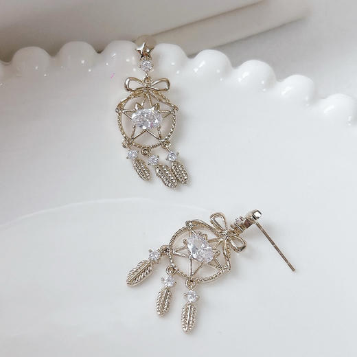 通体纯银耳钉独特耳饰设计日常简约银针耳环-纪念日百货门店同款168046483 商品图0