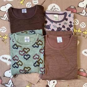 53%美丽诺羊毛40%棉敏肌不扎 女士内衣打底套装