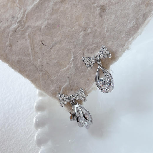 精致优雅蝴蝶结设计甜美耳夹-纪念日百货门店同款167750743 商品图0