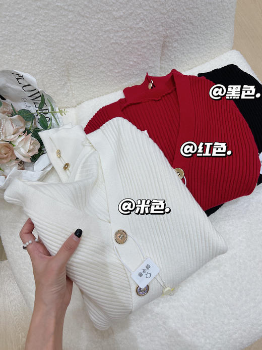 <曾小咸推荐>不规则交叉针织衫 日常129.99 立减60 秒杀69.99！【预售款，预计3-15天发货】 商品图9