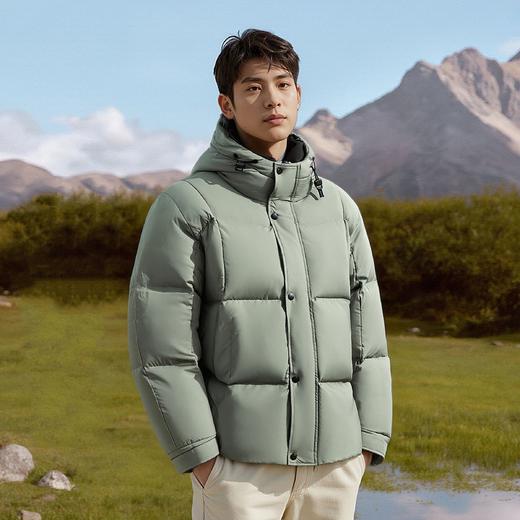 罗蒙冬季连帽羽绒服男士休闲连帽款面包服厚实保暖羽绒服外套 商品图2