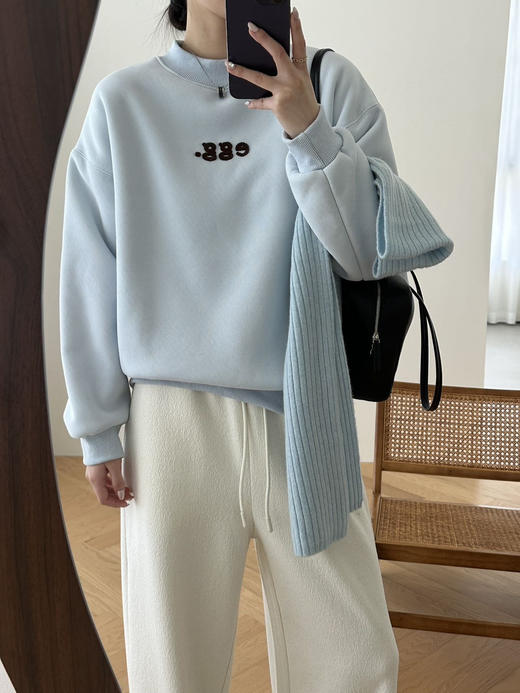 韩订正品egg冬季加绒卫衣Double绒感 商品图14