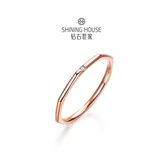 【甄选钻饰】【专享】钻石世家 18K金钻石戒指 八方佳人 日趣系列 个性戒指  个性时尚穿搭戒指 手指节戒 戒指手饰 尾戒 送女友礼物 商品图2