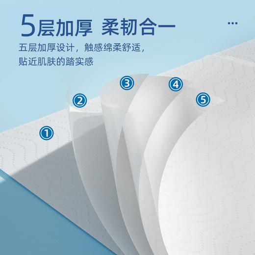 植护 气垫无芯卫生纸（碎冰蓝系列）115*120/5层 100g 24卷*1提 商品图3