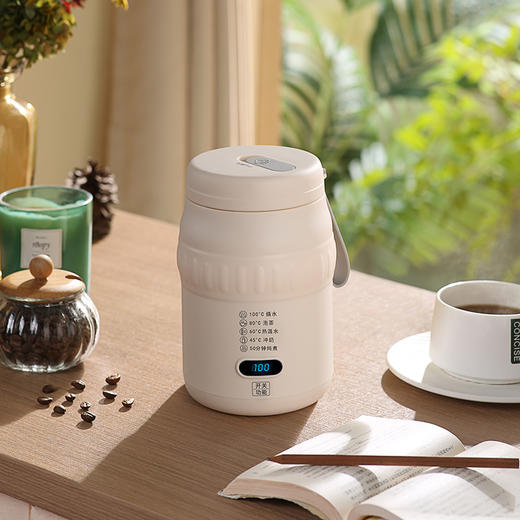 【智能！保温烧水二合一水杯】便携式电热杯 多功能暖奶器 旅行水壶家用保温烧水杯 办公室电热水杯 商品图0