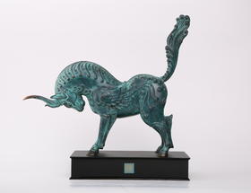 铜质獬廌摆件｜中华法律图腾