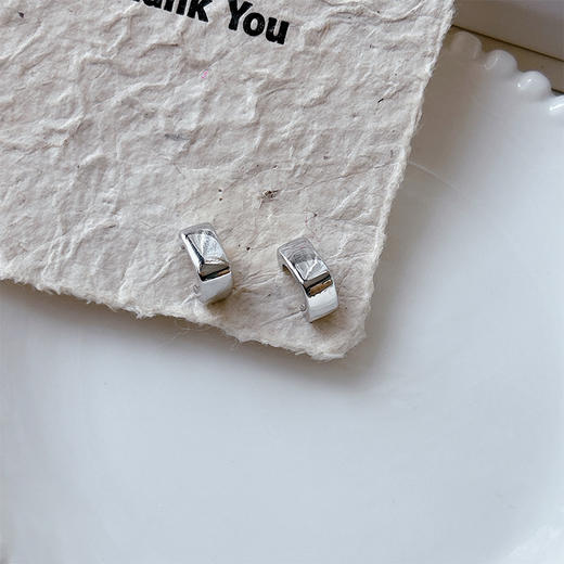 宽面造型简约时尚银针耳圈纪念日百货门店同款-162243275 商品图1