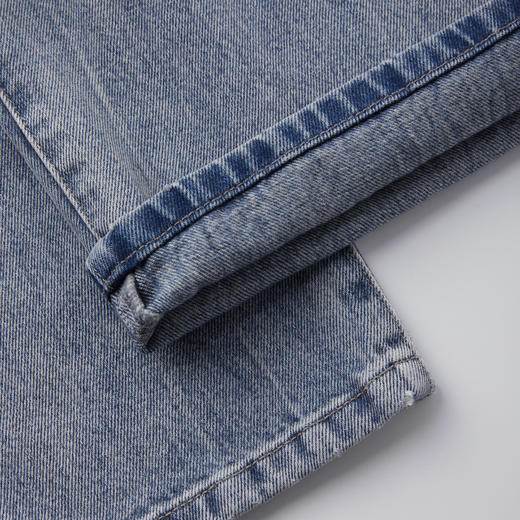 ROMI STUDIO“复古丹宁”100斜纹牛仔棉洗水做旧直筒牛仔裤431NS067 商品图4