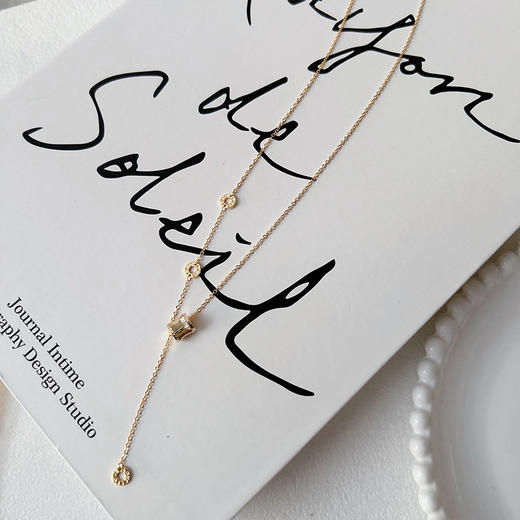 小蛮腰项链2025年轻奢小众毛衣链百搭设计感吊坠项链-纪念日百货门店同款166143757 商品图2