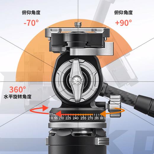 （CAVIX）安卡AK-P3一键升降独脚架碳纤维相机快速升降拉伸快装快拆专业摄影户外便携婚礼拍摄液压云台支架 商品图6