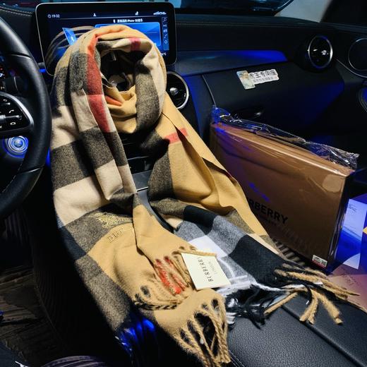 芭宝莉新款原单羊绒围巾 刺绣战马logo 商品图4