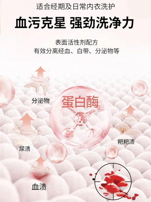 【多妈团购 茉花物语法国千叶玫瑰内衣洗衣液2瓶装】双重植萃力 99.9%有效抑菌 三大核心清洁技术！3重去异味技术！洗后阴干也不怕，血渍、污渍轻松洗-特购汇 商品图5