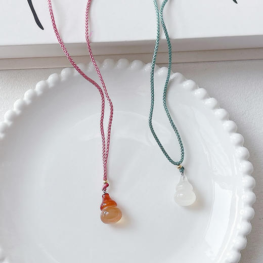 潮流百搭晶莹剔透天然石葫芦挂件长链项链-纪念日百货门店同款168195219 商品图4