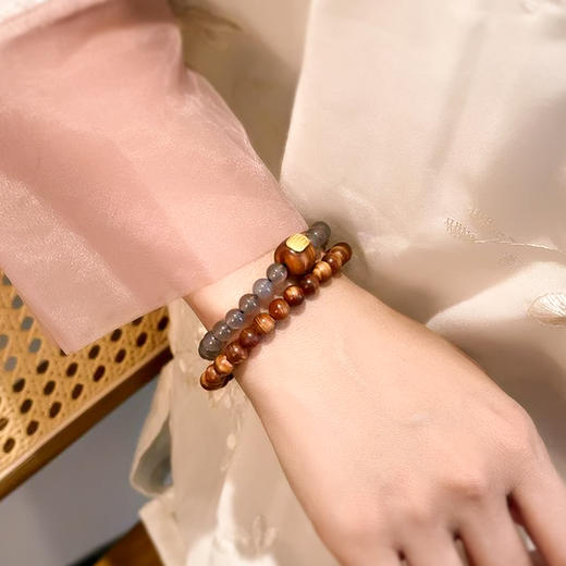 【秋冬上新】BAOFANDI 宝梵迪紫气东来双圈手链文玩盘玩手串【礼袋+礼盒+保养卡+证书】 商品图12