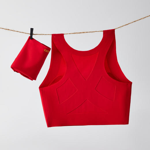 二阶段中大童~2026马年发育期红色内衣套装本命年大红套装初高中大学生大童背心式文胸内裤 商品图3