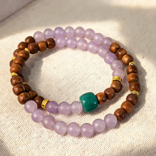 【秋冬上新】BAOFANDI 宝梵迪紫气东来双圈手链文玩盘玩手串【礼袋+礼盒+保养卡+证书】 商品图9