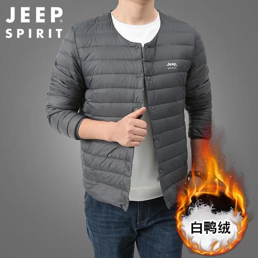 JEEP SPIRIT秋冬新款轻薄羽绒服男领马甲纽扣羽绒内胆背心坎8910 商品图0