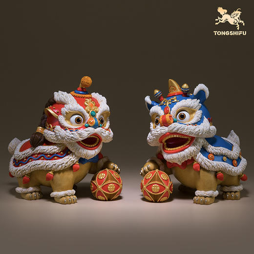 铜师傅《狮舞吉祥》客厅桌面铜狮子摆件 家居装饰工艺品 乔迁礼物 商品图1