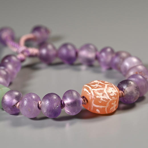 古波斯蚀花板珠+西亚高古紫水晶手串 商品图2