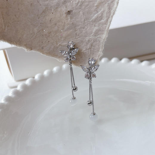 气质小众百搭蝴蝶流苏耳夹-纪念日百货门店同款167750663 商品图2