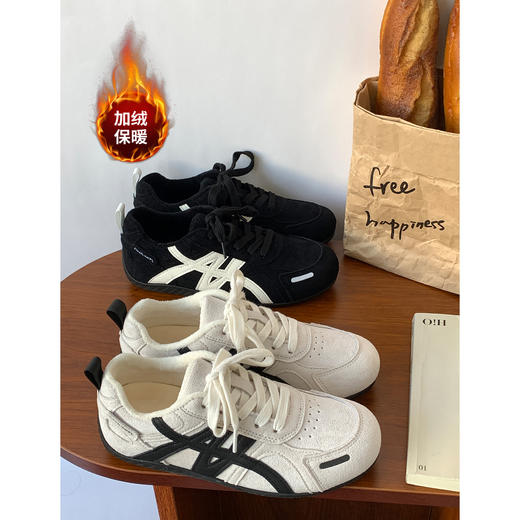 【YW】无忧购复古撞色拼接德训鞋女加绒保暖百搭通勤休闲运动阿甘鞋MIS-5759-1（截单后3-5天发货) 商品图2