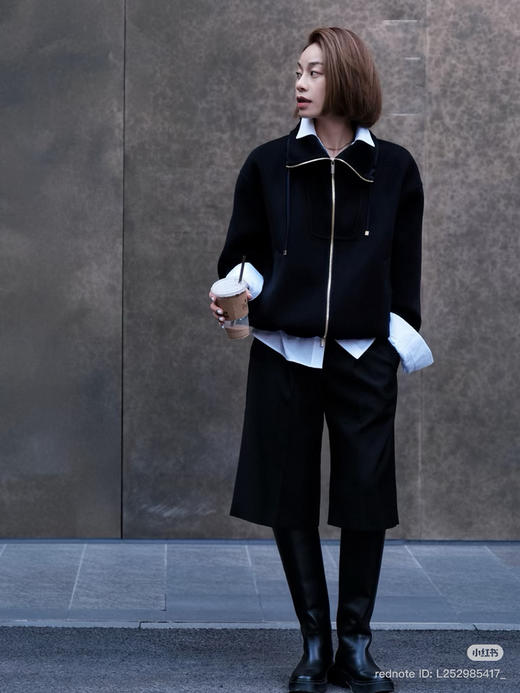 1128-4 独家圆正 小禾 厚款 弹力羊毛罗马布 阔腿七分裤 气场 靴裤 柔滑垂坠好打理 商品图4