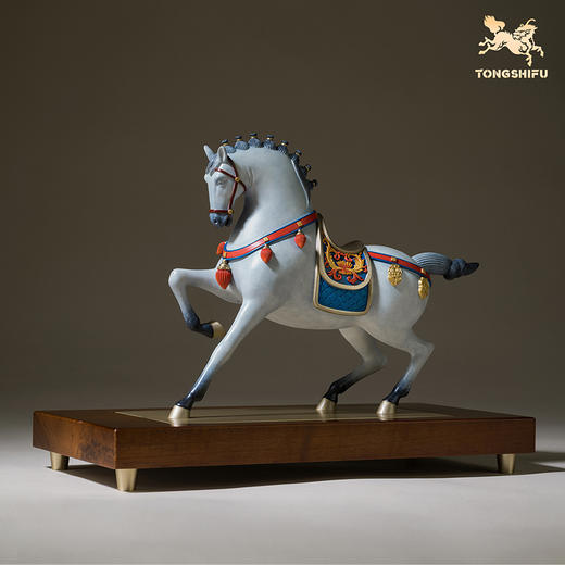 铜师傅《富贵马》客厅桌面铜马摆件 家居装饰工艺品 开业乔迁摆件 商品图1