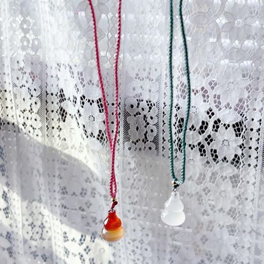 潮流百搭晶莹剔透天然石葫芦挂件长链项链-纪念日百货门店同款168195219 商品图3