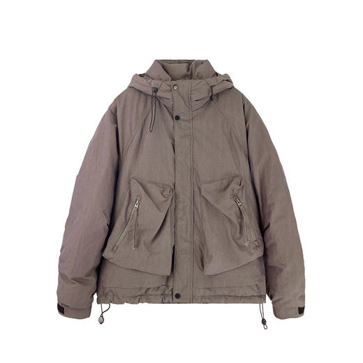 徐太浪【抽绳收腰 松紧连帽】大口袋羽绒服男冬季男装防寒服外套 商品图4