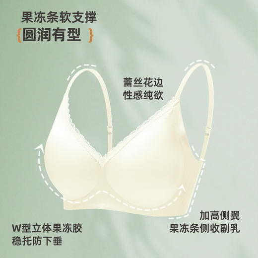 雅黛俪女士聚拢内衣U型大美背固定杯文胸罩 商品图5