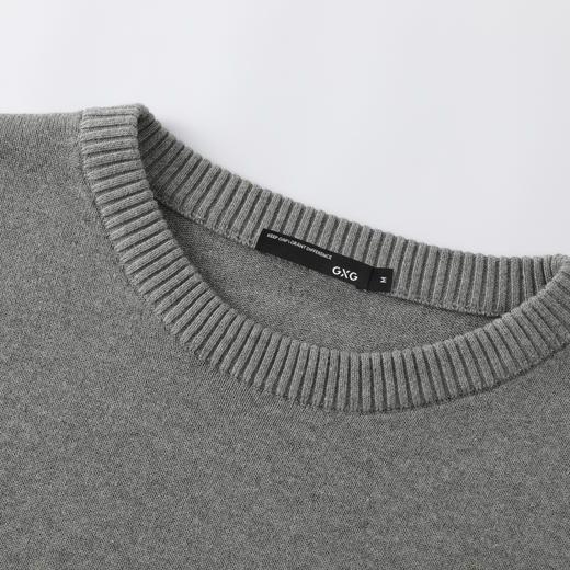 GXG男装25秋季时尚潮流撞色条纹针织衫日常百搭圆领休闲男式毛衣K&C 商品图4