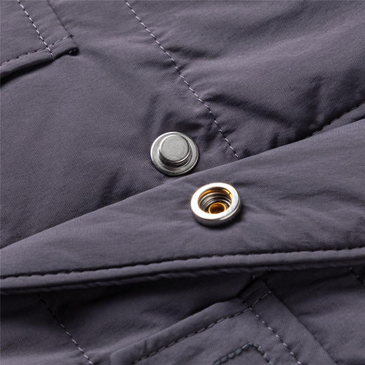 罗蒙冬季90白鸭绒羽绒服翻领扣子款设计胸前带口袋时尚休闲厚实保暖羽绒外套 商品图13