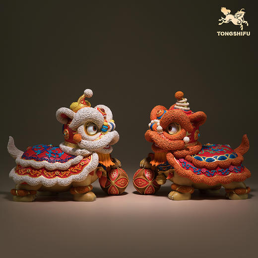 铜师傅《狮舞祥瑞》客厅玄关铜狮子摆件 家居装饰工艺品 商品图3