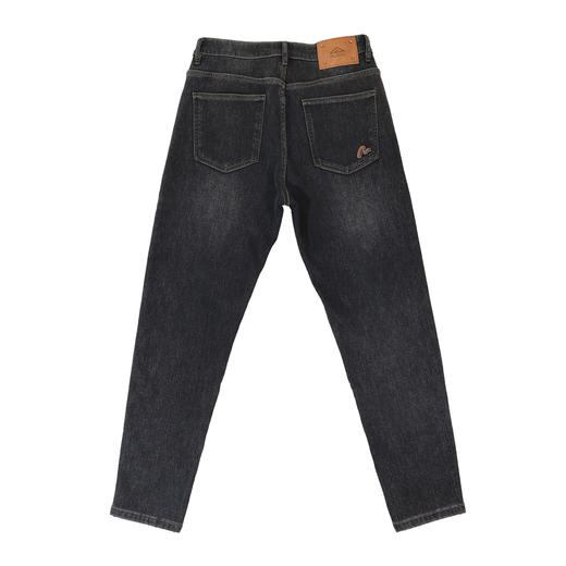 半身缘男裤 冬季小直筒潮牌抓绒厚款高弹牛仔裤254201U10130169 商品图1