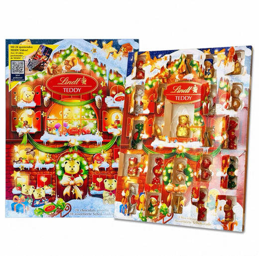德国Lindt瑞士莲泰迪熊圣诞日历巧克力盲盒-170g 商品图2
