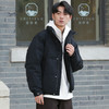 DRONKOO 2025 立领前襟绗线钉扣下摆双层基础短款中厚羽绒服 商品缩略图3