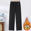 【舒适活动自如❗️修饰身形显瘦得体】加绒直筒裤子女2025冬季新款加绒保暖松紧腰洋气百搭减龄裤子。ja 商品缩略图1
