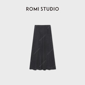 ROMI STUDIO“云感徜徉”绵羊毛混纺优雅软糯微A半身裙 RWCAX86827