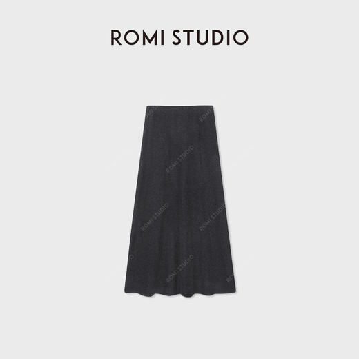 ROMI STUDIO“云感徜徉”绵羊毛混纺优雅软糯微A半身裙 RWCAX86827 商品图0