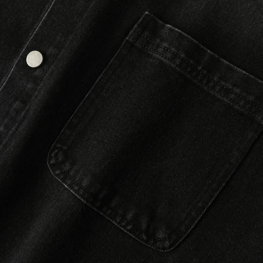 GXG男装25秋季时尚简约潮流百搭翻领日常休闲男式长袖牛仔衬衫K&C 商品图9