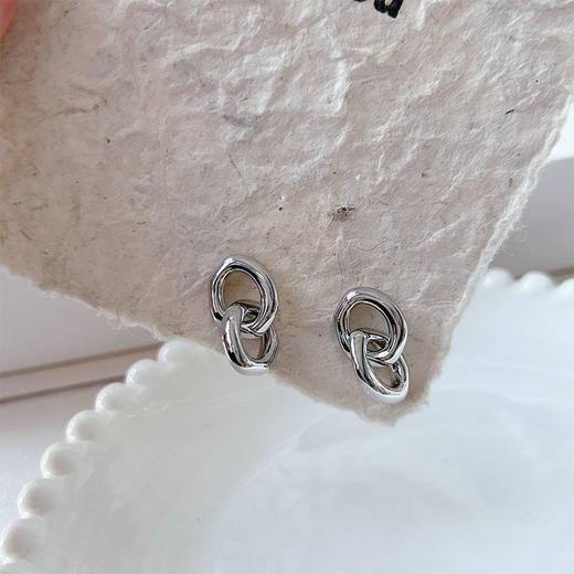 时尚百搭简约设计感银针耳环-纪念日百货门店同款162243291 商品图2