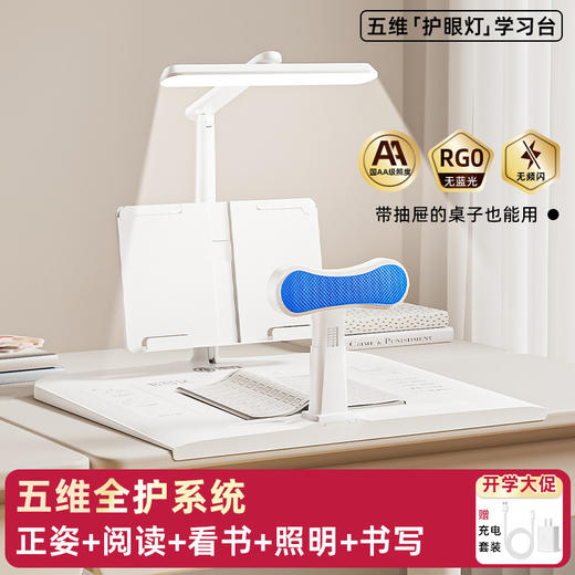 [五维全护系统！护眼台灯 】坐姿矫正器 儿童写字姿势防驼背 小学生视力保护器桌面款 商品图0