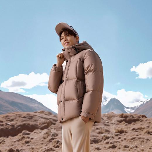 罗蒙冬季连帽羽绒服男士休闲连帽款面包服厚实保暖羽绒服外套 商品图3