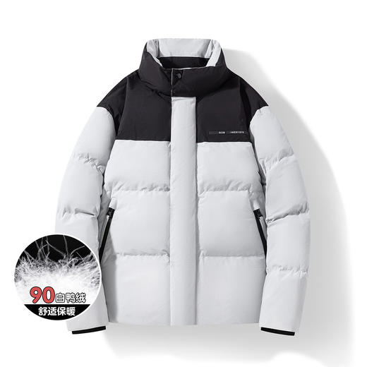 罗蒙冬季羽绒服立领90白鸭绒棉服时尚休闲版型潮男百搭日常保暖舒适羽绒外套 商品图4