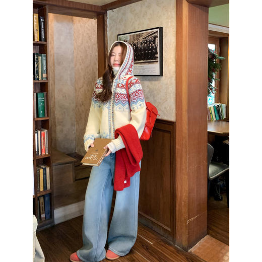 <曾小咸推荐>现货秒杀 ！微信超特价！费尔岛连帽针织衫外套 日常239.99 立减140 秒杀99.99！！ 商品图4