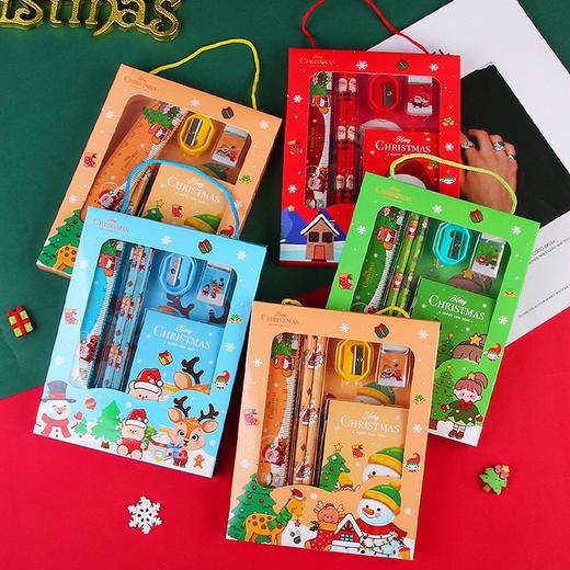 【9.9抢❗️圣诞手提文具套装】超值6件套，给孩子满满的仪式感，高颜值精致文具，学习幼儿园小学日常套装圣诞节创意礼品礼盒QQ 商品图1