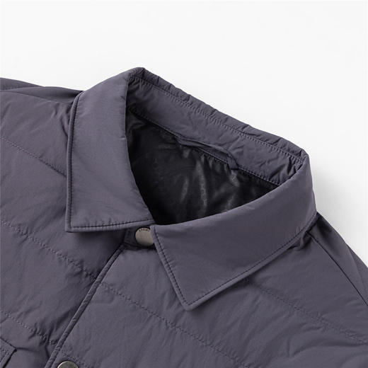 罗蒙冬季90白鸭绒羽绒服翻领扣子款设计胸前带口袋时尚休闲厚实保暖羽绒外套 商品图8