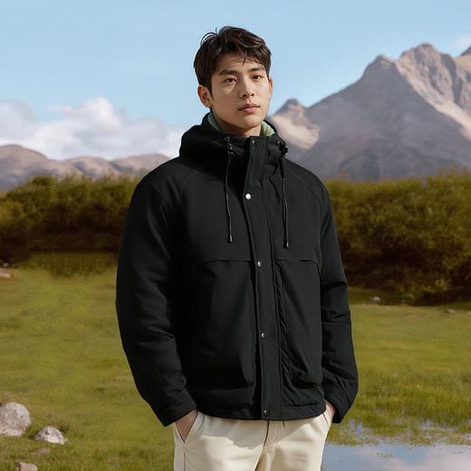 【情侣款】罗蒙冬季连帽羽绒服男女休闲百搭情侣款户外工装风羽绒外套 商品图6