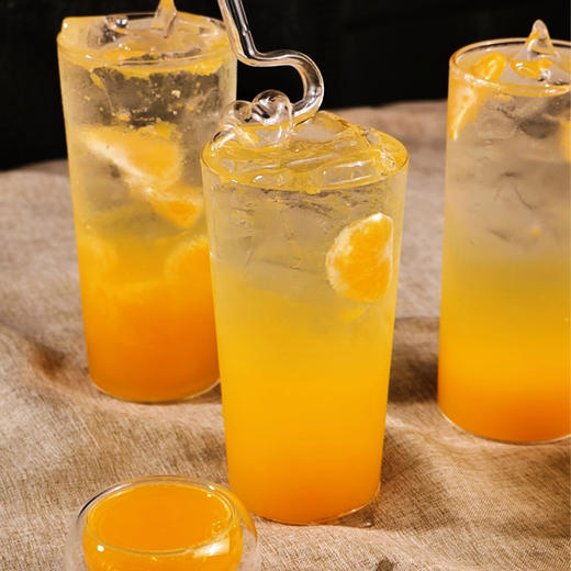 好C冠冷冻桔子香柚汁饮料浓浆1kg商用橘子汁桔子汁 爆汁大橘鲜果浓缩汁饮料 奶茶店专用原材料 商品图1