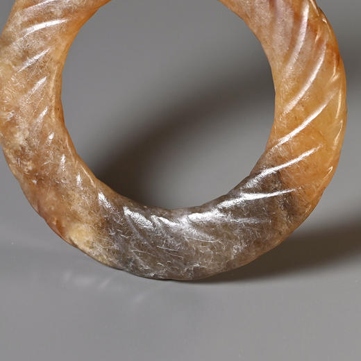 战国五色沁绞丝环+春秋绿松石+西亚高古红玛瑙项链 商品图4